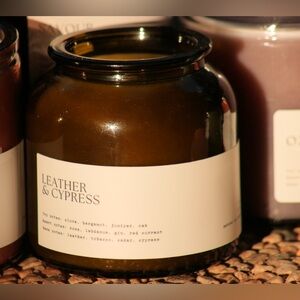 Leather & Cypress Candle 8.5 oz